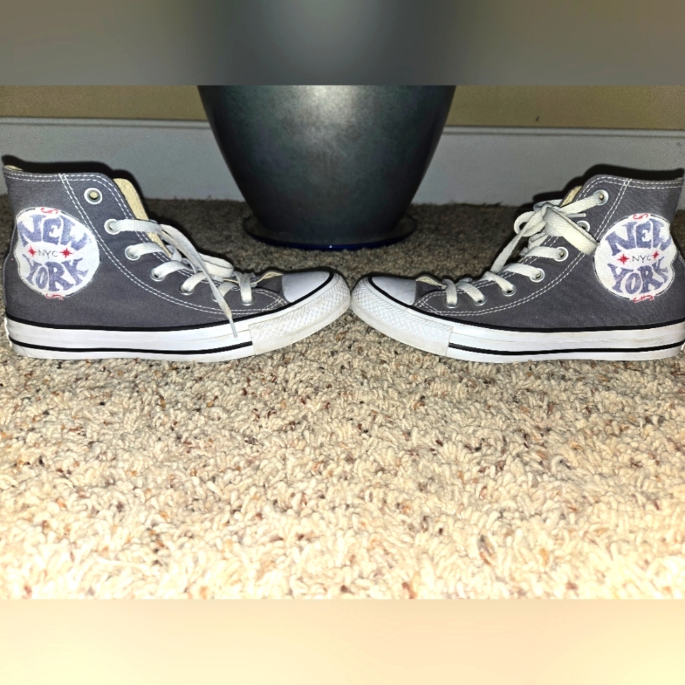 Converse Chuck Taylor All-star High Rise Charcoal Gray rare nyc detail
